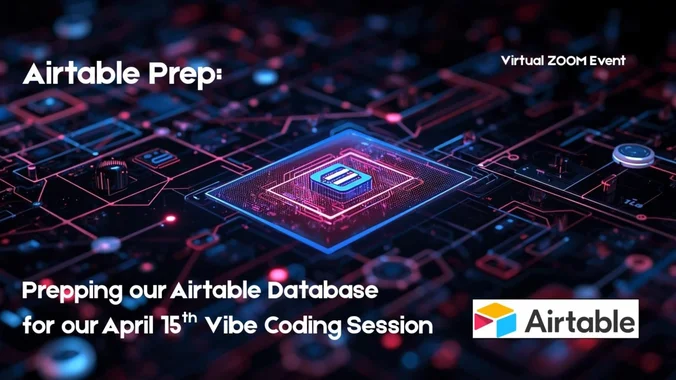 Prep Online event for AI Vibe coding - prepping our database