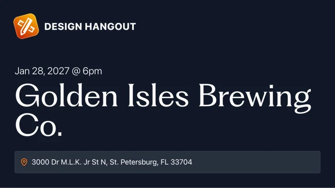St Pete Design Hangout @ Golden Isles